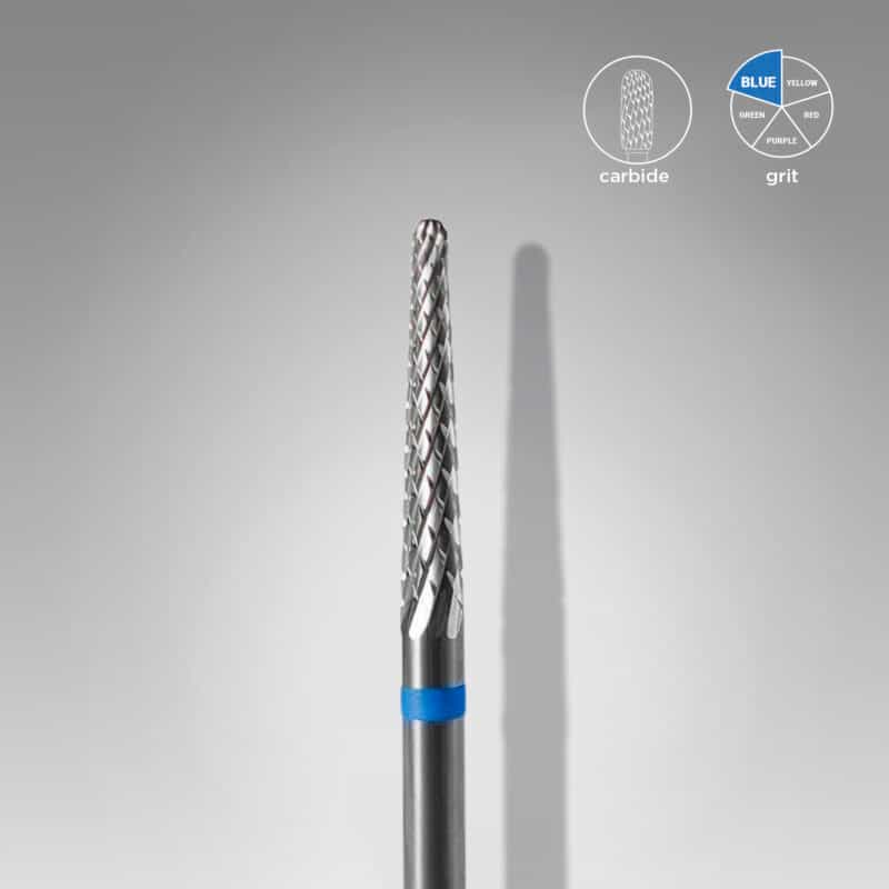 Carbide nail drill bit cone blue EXPERT head diameter 2.3 mm / working part 14 mm