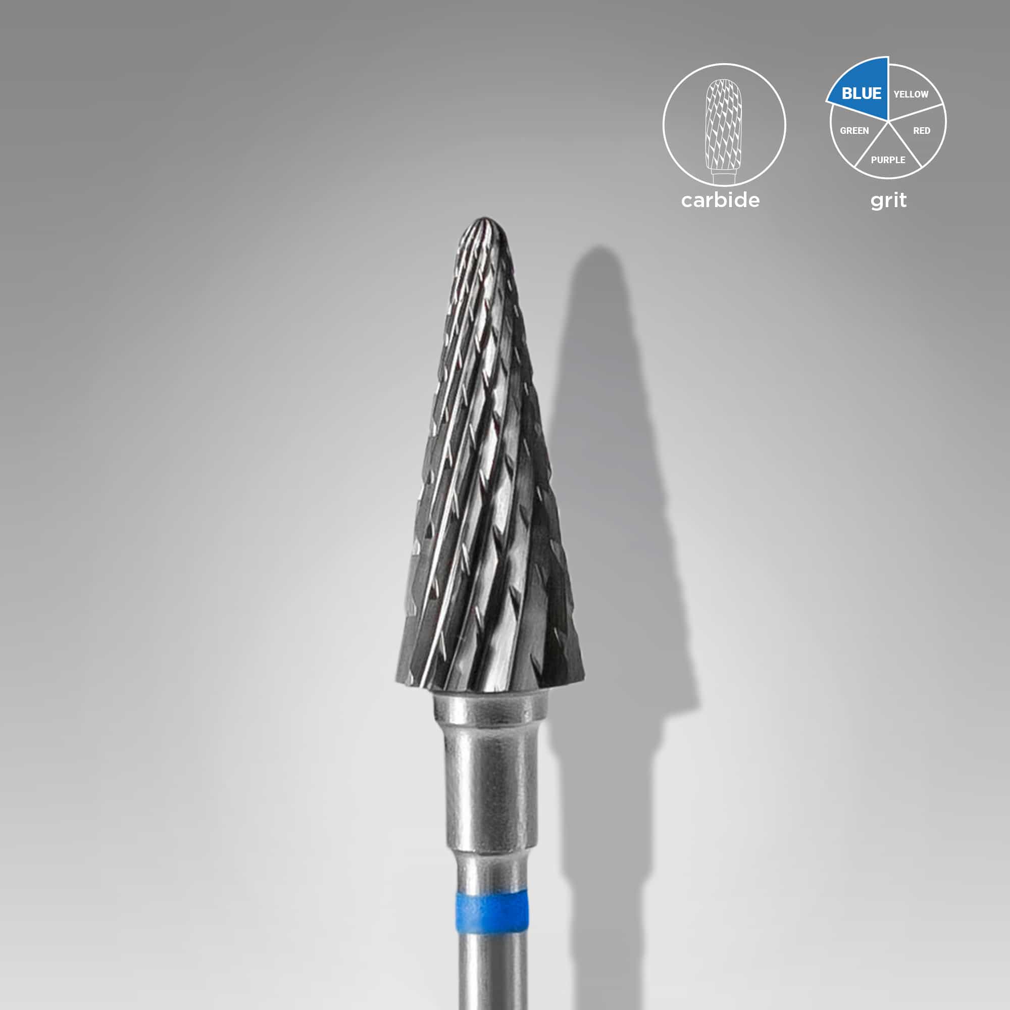 Carbide nail drill bit cone blue EXPERT head diameter 6 mm / working part 14 mm