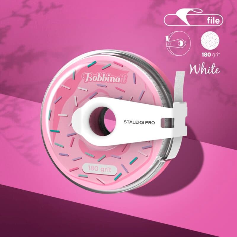 Disposable white abrasive tape EXPERT 180 grit in a plastic case, foto 1 nga 2