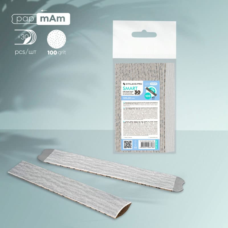 Disposable files papmAm on a soft foam layer SMART 20 100 grit (30 pcs), foto 1 nga 2