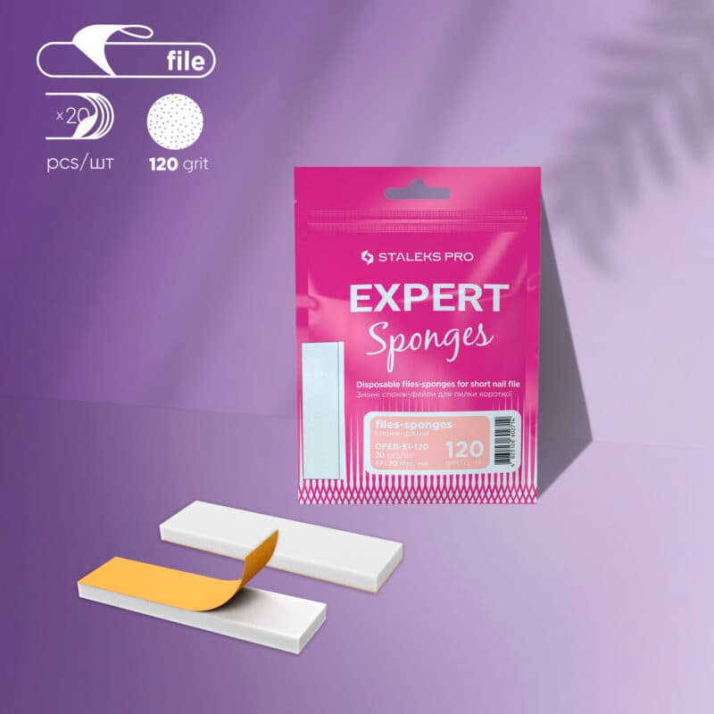 Disposable files-sponges for short nail file EXPERT 51 120 grit (20 pcs), foto 1 nga 2