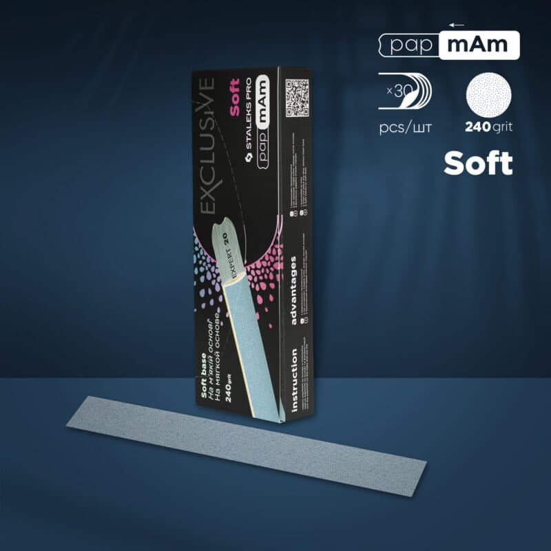 Disposable files papmAm on soft foam layer EXCLUSIVE 20 240 grit (30 pcs), foto 1 nga 2