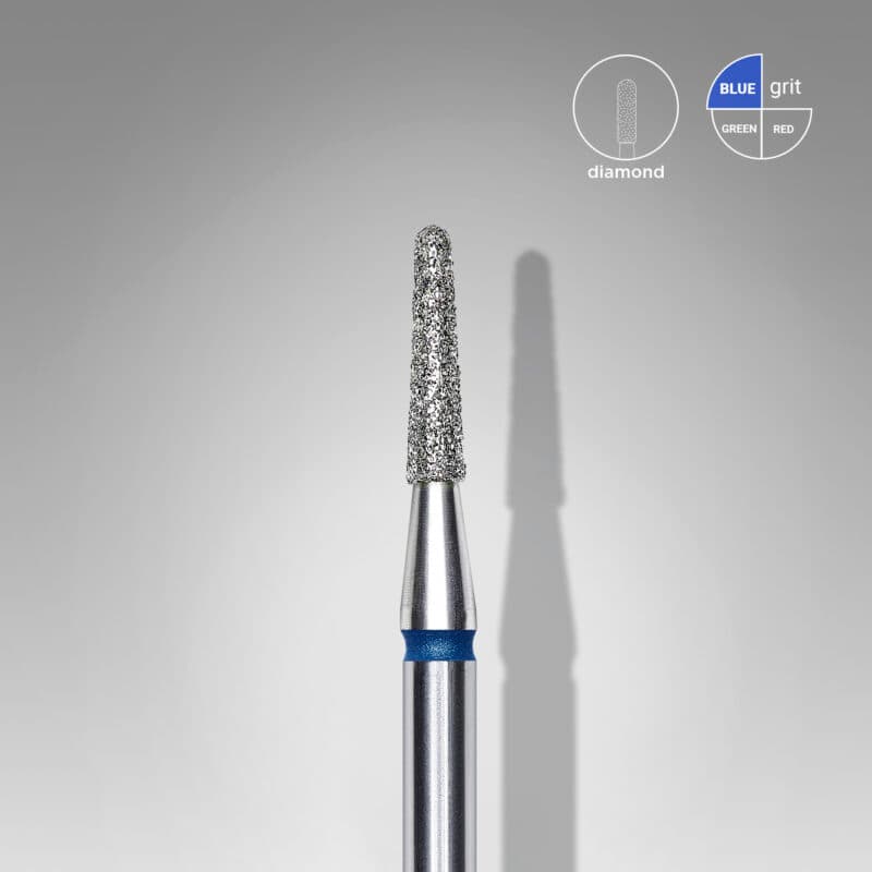 Diamond nail drill bit frustum blue EXPERT head diameter 1.8 mm / working part 8 mm, foto 1 nga 2